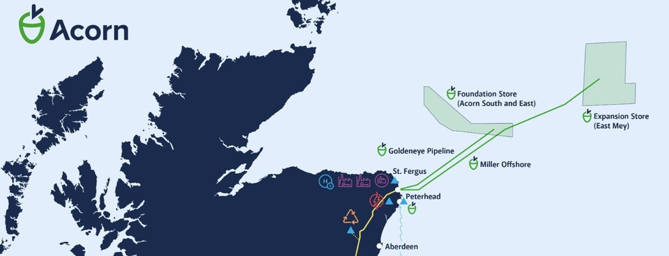 스코틀랜드 애버딘 북쪽 세인트 퍼거스(St. Fergus) 가스터미널 부지에서 ‘Acorn CCS 프로젝트’가 진행 중이다.(그림=Acorn)