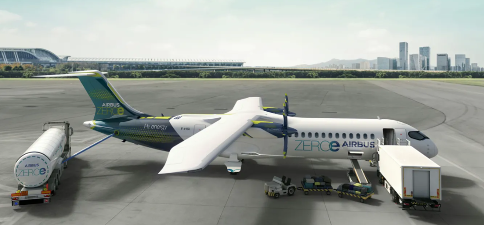 에어버스의 ZEROe 항공기 이미지.(이미지=에어버스)