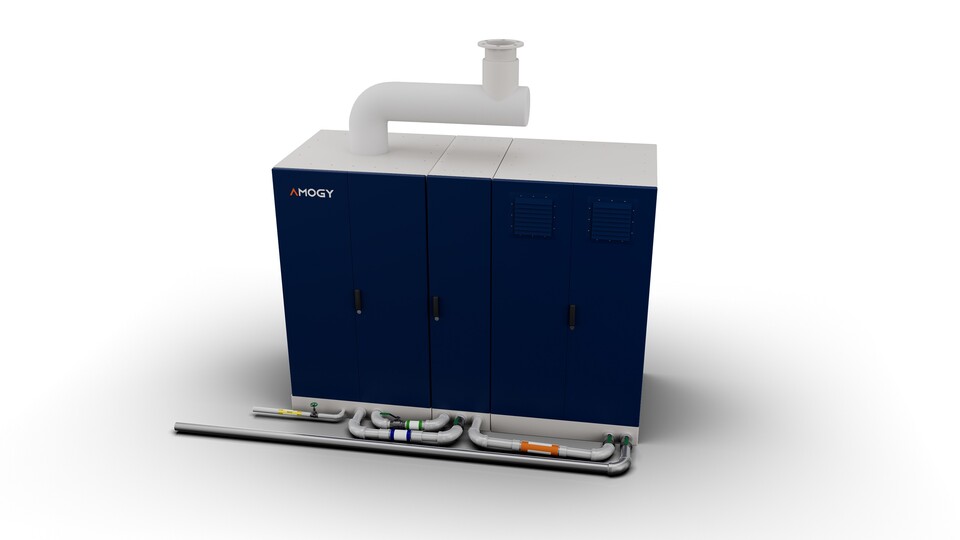 Amogy의 암모니아 기반 수소 연료전지 트럭 동력 시스템 구조.(사진=SK이노베이션)