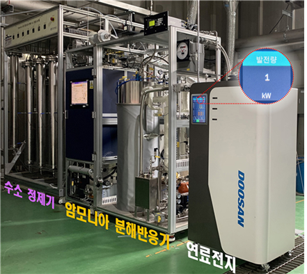 암모니아 추출 수소 연계 무탄소 건물용 연료전지.(사진=한국에너지기술연구원)