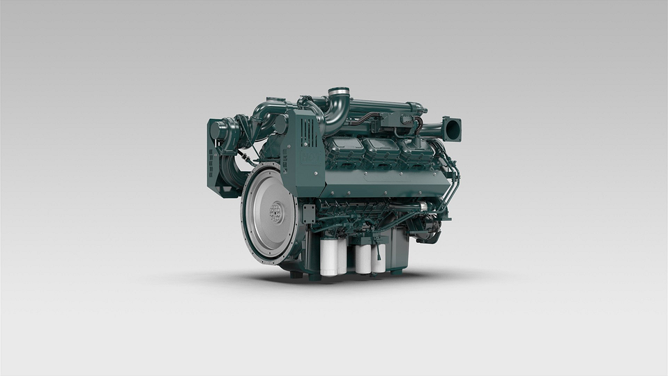 22리터급 중대형 전자식 발전용 디젤엔진 DX22.(사진=HD현대인프라코어)