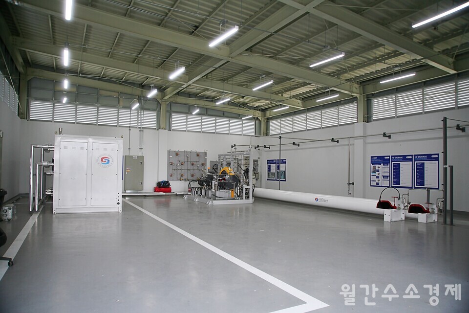 수소충전소 실습장 내부.