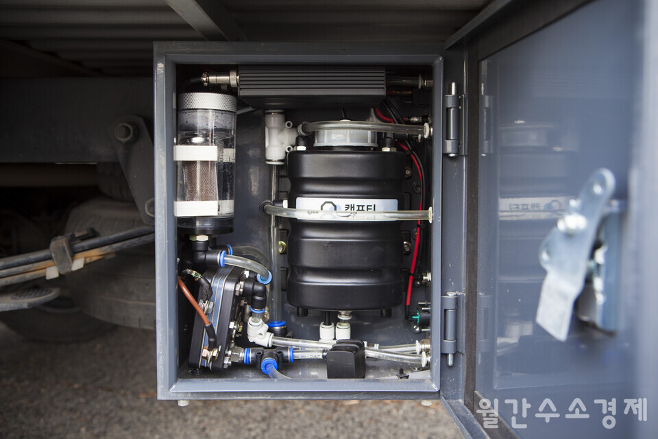 6개월 동안 작동 중인 2,500cc용 수소발생기 제품.