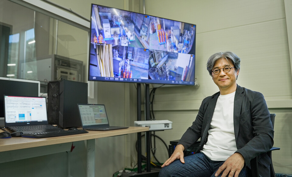 고락길 팀장은 “실제 액체수소를 이용한 평가장치로는 국내 최초”라고 강조한다.(사진=한국전기연구원) 