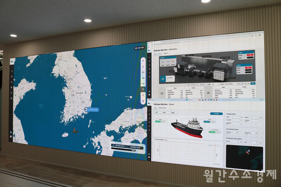 빅데이터 관제실에 있는 대형스크린.