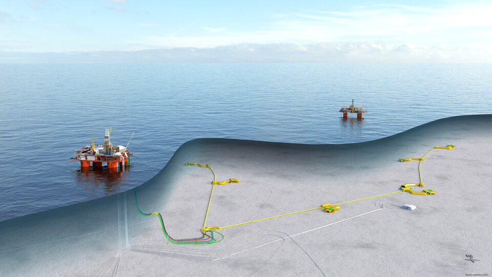 포집한 탄소를 해저에 격리하는 CCS 예상도.(그림=Equinor) 