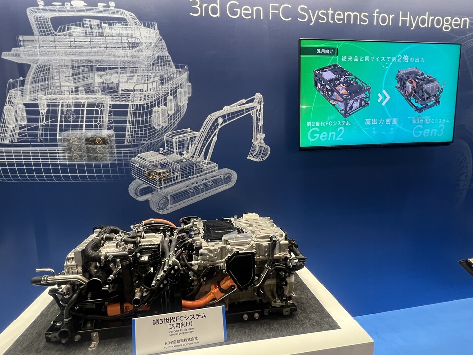 도요타의 범용 3세대 연료전지 시스템.(사진=독자 제공)