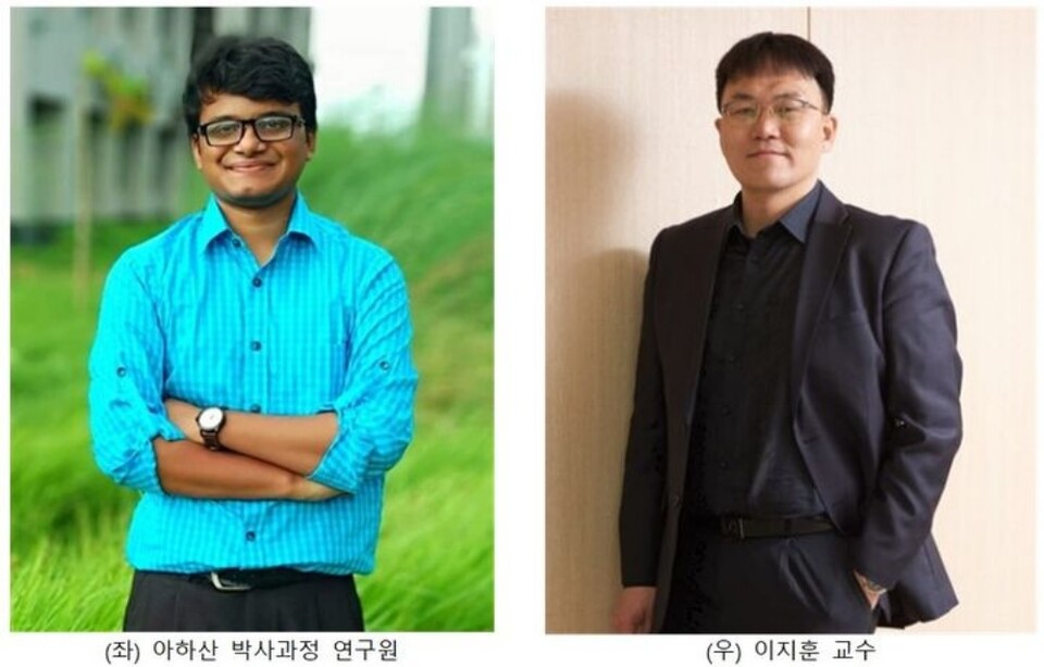 이번 연구를 진행한 아하산 박사과정 연구원(왼쪽)과 이지훈 교수.(사진=광운대학교)