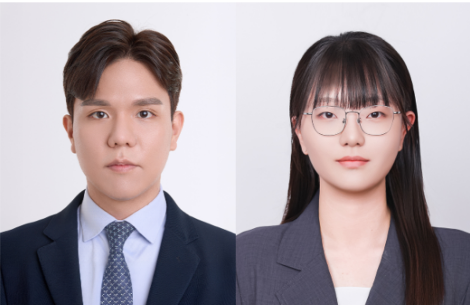 (왼쪽부터) 박진우 화공생물공학과 교수, 오세빈 석사과정생.(사진=동국대학교)