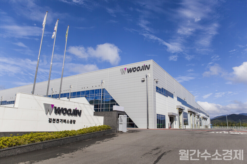 연간 최대 1,000대의 버스 혼류 생산이 가능한 우진산전의 김천 전기버스공장.(사진=성재경)