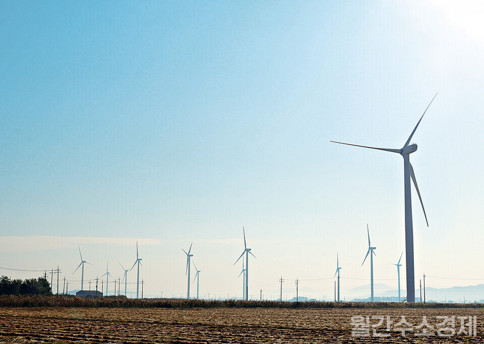 전남 영광에 있는 '영광 풍력발전단지' 전경.(사진=박상우 기자)
