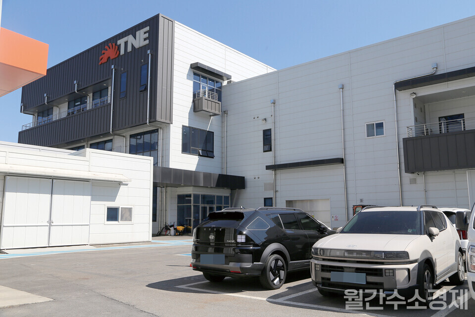 티앤이코리아의 공기베어링 기반 공기압축기는 수소차 등 다양한 연료전지 제품에 들어간다.(사진=박상우 기자)